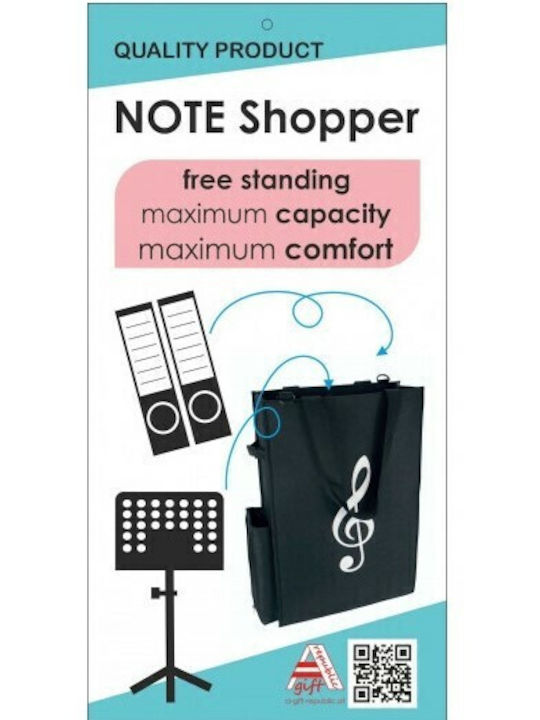 Agifty Note Bag Maxi Comfort Τσάντα Μαύρη Κλειδί Του Σολ 37x55 Υ X14 Cm Agifty Note Bag Maxi Comfort Τσάντα Μαύρη Κλειδί Του Σολ 37x55 Υ X14 Cm