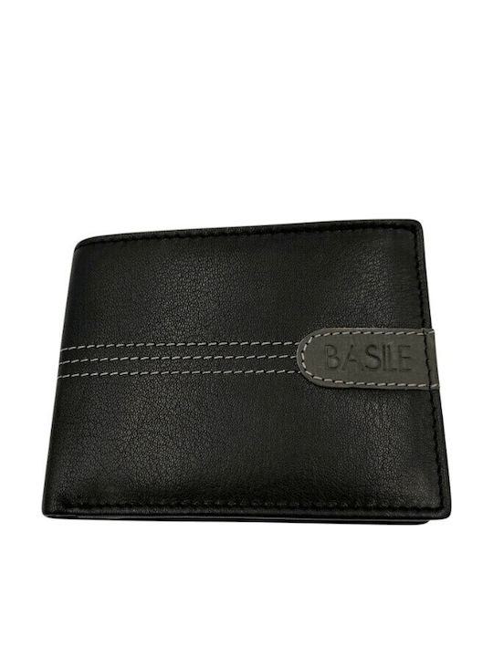 Basile Herrenbrieftasche Mit Schiebemechanismus Leder Schwarz Ba1102u2-01