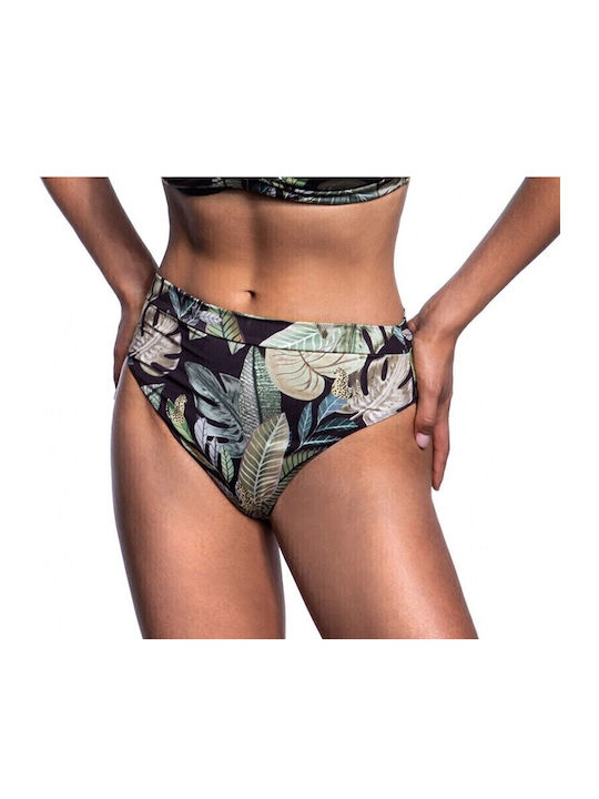 Beyond Chic Bikini Slip High Waist Khaki