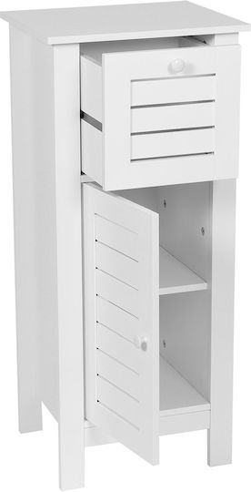 Atmosphera Boden Badezimmerregal Hölzernes mit 2 Regalböden 36.5x30x83cm Weiß