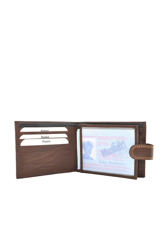 Men's Leather Wallet Brown Kappa K-1326cp