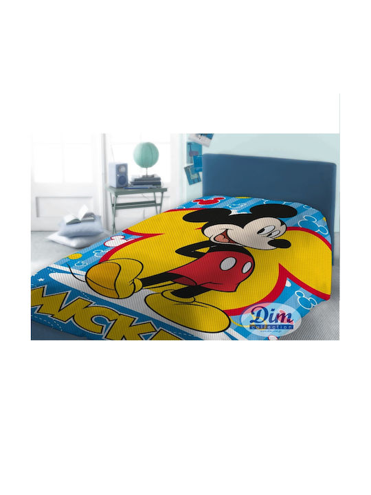 Dimcol Waffle Blanket Disney Mickey Multicolour 160x240cm