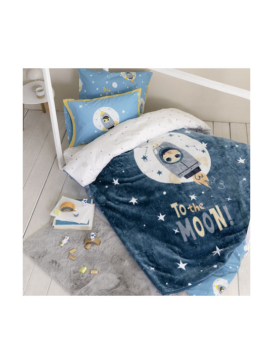 Nima Blanket Velvet To The Moon Blue 160x220cm