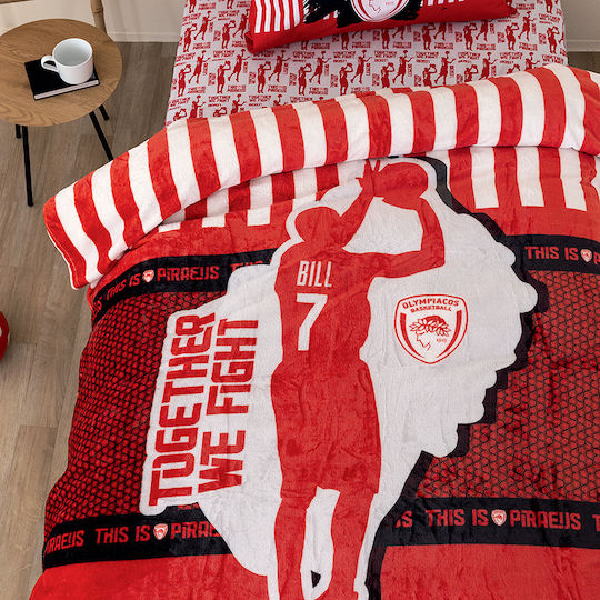 Palamaiki Decke Vlies Olympiacos Rot 160x220cm