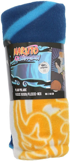 Aymax Naruto and Sasuke Kids Blanket Blue