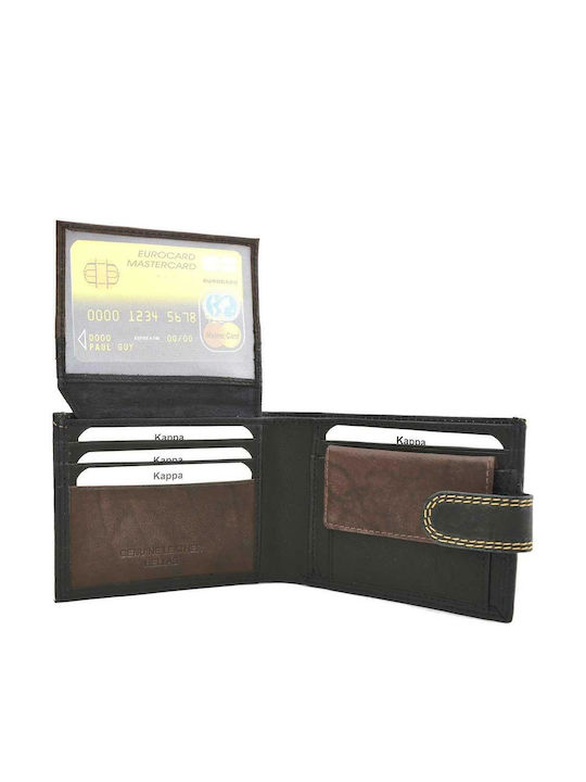 Herrenbrieftasche Aus Leder Schwarz Kappa K-1347a
