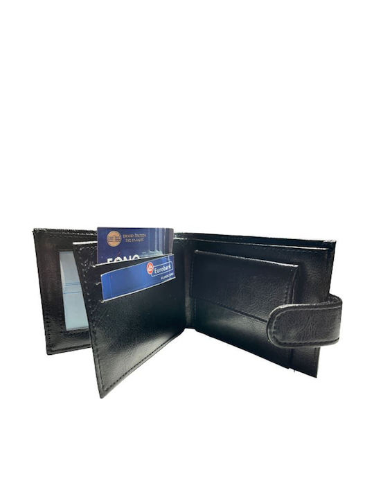 Portofel Bărbătesc Annie Leather Negru Cu Închidere
