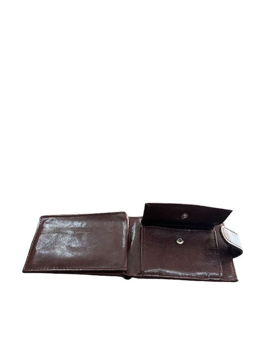Herrenbrieftasche Braun Künstliches Leder Mit Schiebemechanismus Gts Moda Italia
