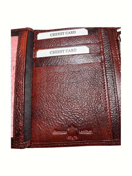 Ανδρικό Πορτοφόλι Κάθετο Gts Moda Italia 100% Real Leather Καφέ
