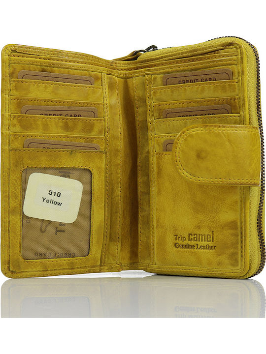 Trip Camel Wallet Genuine Vintage Soft Leather 510 Yellow