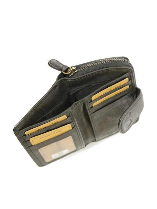 Trip Camel Damenbrieftasche Echtes Vintage Weiches Leder 512 Schwarz