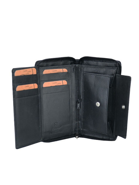 Leather 100 Leather Women's Wallet Code 29-wallet-1-3445 Black