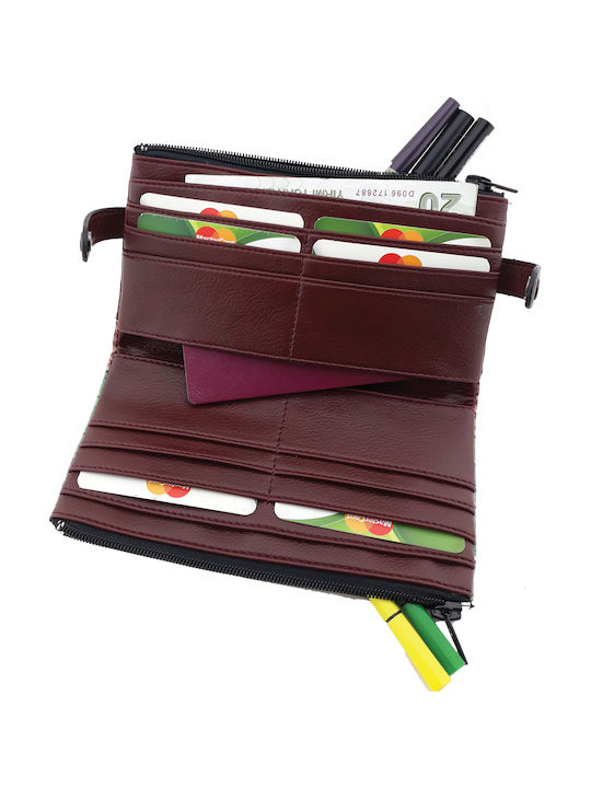 Large Wallet Pedal Artificial Leather S.wallet Bicycle Bordeaux