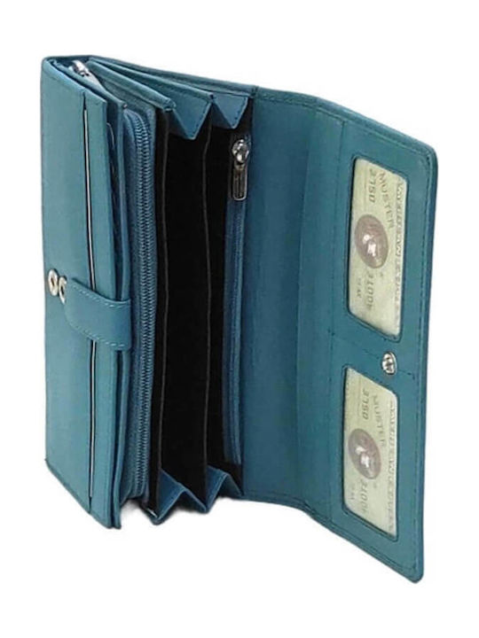 Damenbrieftasche Echtes Leder Exzellenter Qualität Hellblau