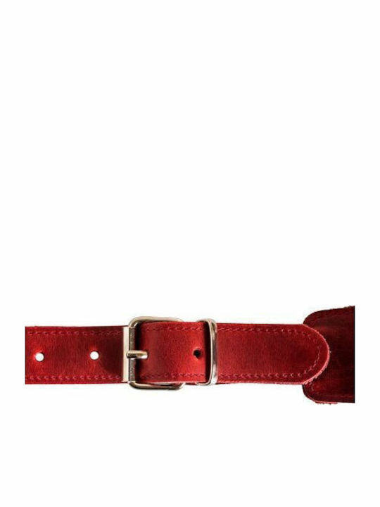 Kouros Leather Bum Bag Banana 621 Red
