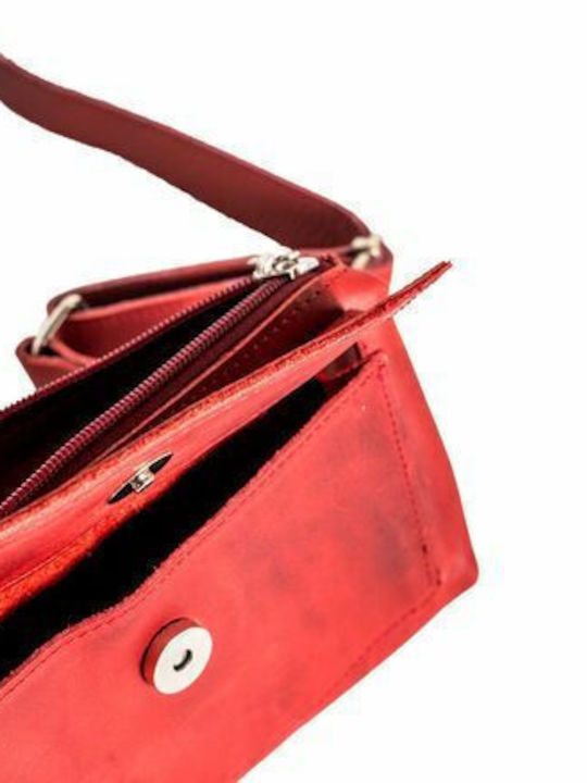 Kouros Leather Bum Bag Banana 621 Red