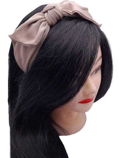 Satin Headband Excellent Quality Hair Tie Bow Sand