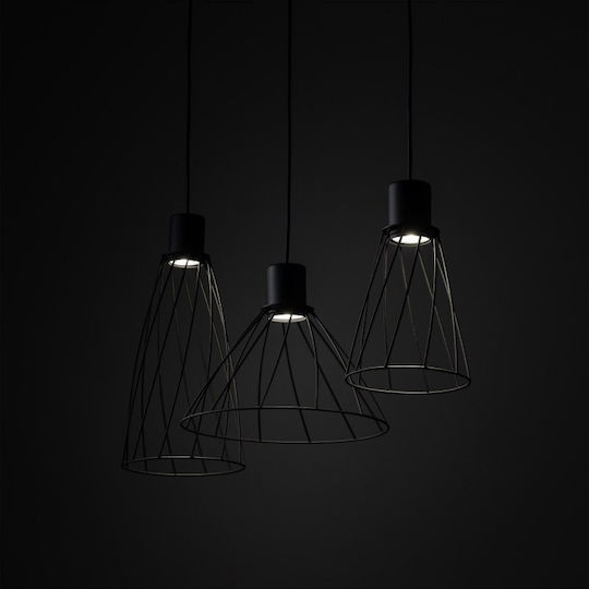 TK Lighting Hängelampe Schwarz 82cm