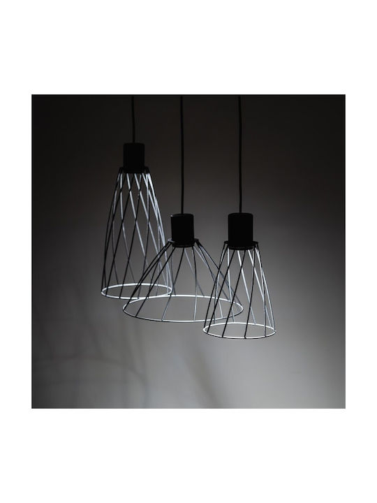 TK Lighting Hängelampe Schwarz Schiene 82cm.