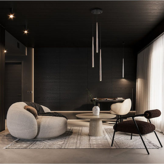 TK Lighting Κρεμαστό Φωτιστικό Καφέ με Ντουί G9 20x20εκ.