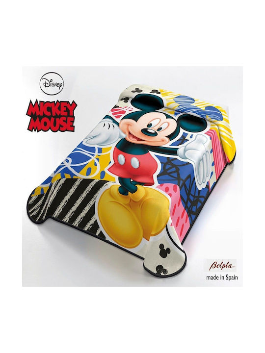 Belpla Pătură Din Spania Catifea Mickey Multicolor 160x220cm