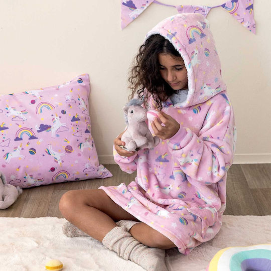 Palamaiki Κουβέρτα Fleece Cositos Cele Ροζ