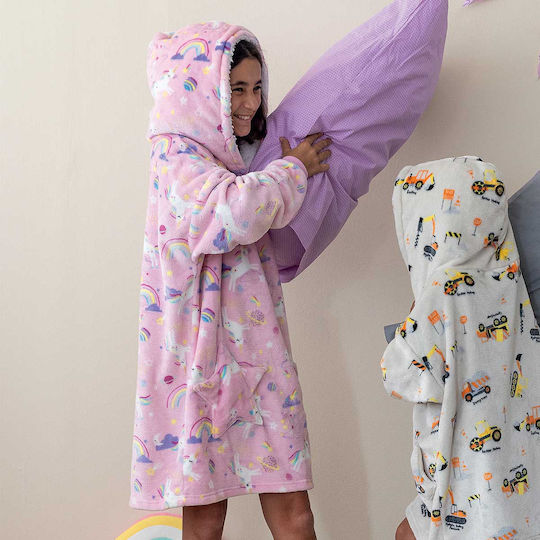Palamaiki Κουβέρτα Fleece Cositos Cele Ροζ