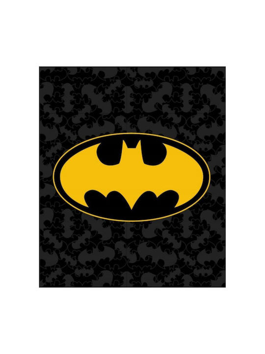 Dc Comics Κουβέρτα Fleece Μαύρη 120x150εκ.