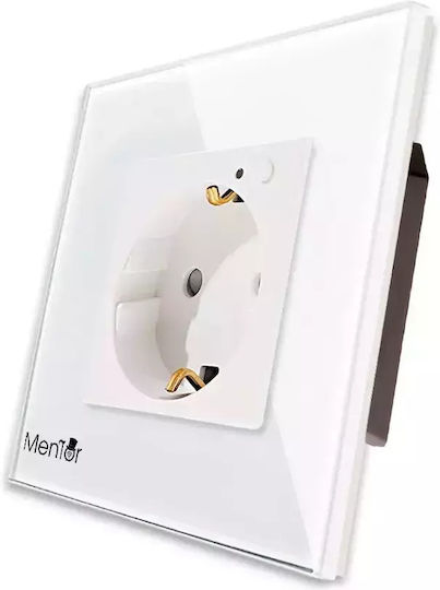 Единичен Мортис Πρίζα Ρεύματος Бяла 1бр