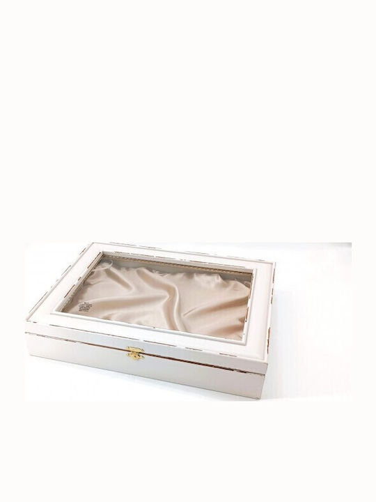 Korres Craft Στεφανοθήκη Ορθογώνια Ξύλινη Χρυσή 26.5x33εκ.