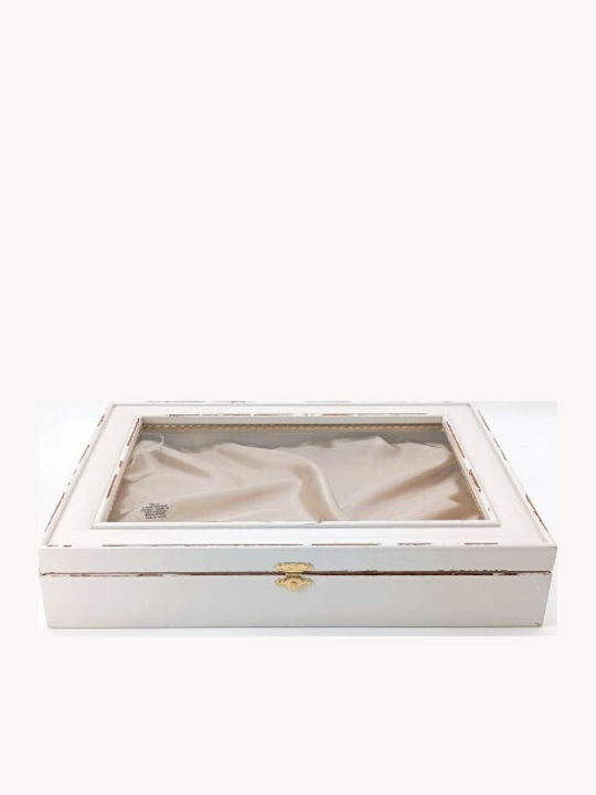 Korres Craft Στεφανοθήκη Ορθογώνια Ξύλινη Χρυσή 26.5x33εκ.