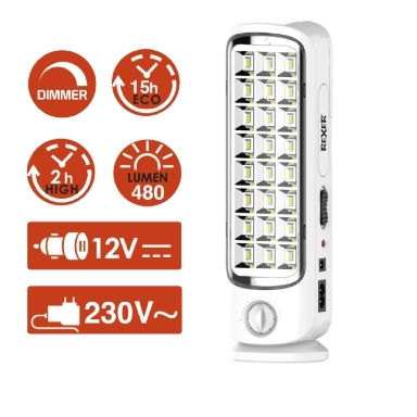 GBC Rechargeable LED Exit Emergency Light with Battery Powered 1pcs
