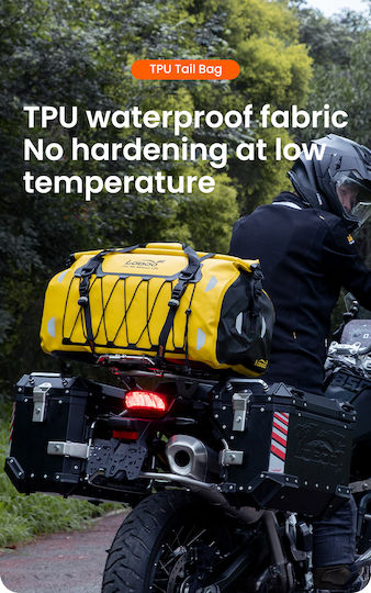 Loboo Waterproof Motorcycle Tail Bag 50lt Yellow