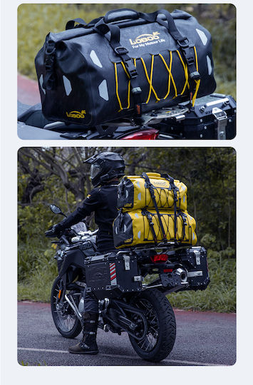 Loboo Waterproof Motorcycle Tail Bag 50lt Yellow