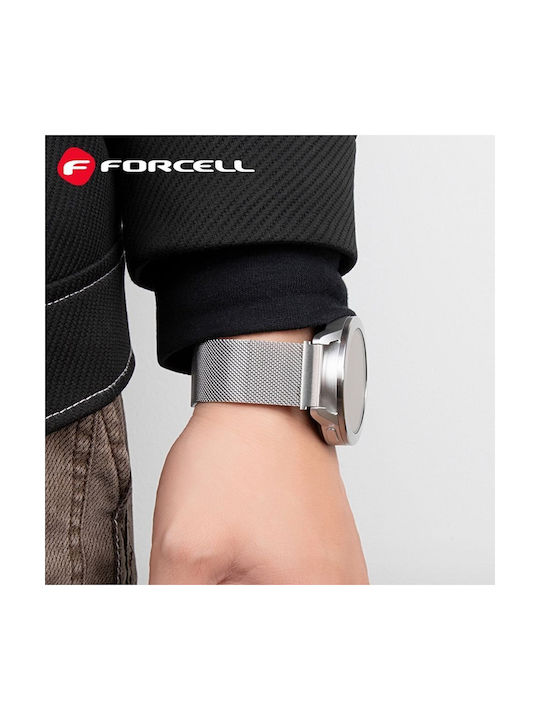 Forcell Strap Stainless Steel Silver (SAMSUNG Watch 20 mm)