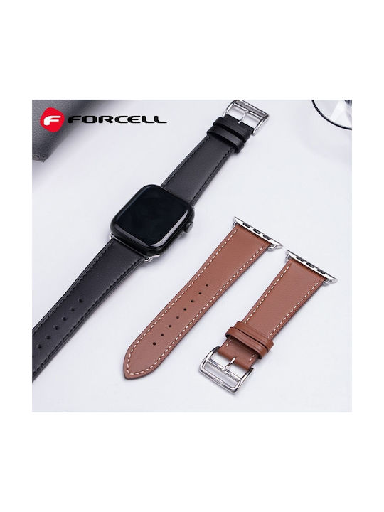 Forcell Armband Leder Rot (Apple Watch 42/44/45/49 mm)