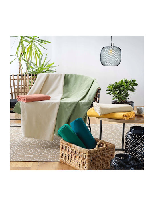 Douceur d'Intérieur Lucile Κουβέρτα Υπέρδιπλη 220x240εκ. Πορτοκαλί