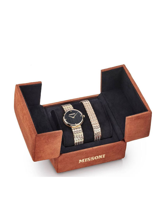Missoni M1 Two Tone Stainless Steel Bracelet Gift Set