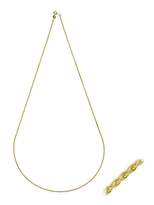 Spiga Chain Solid Square Gold 14 Carats 50cm Spiga Chain Solid Square Gold 14 Carats 50cm