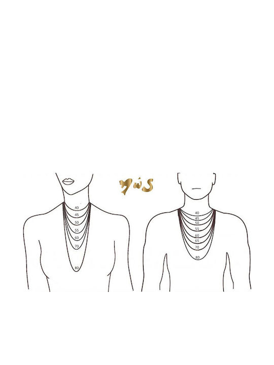 Spiga Chain Long Solid Gold 14 Carats 40cm