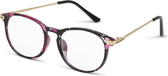Reading Glasses Nordicvision Lysekil Pink Pattern +2.50
