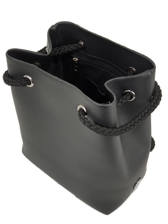 Γυναικεία Τσάντα Πλάτης Κορδόνι Playbags Collection J020 Μαύρο