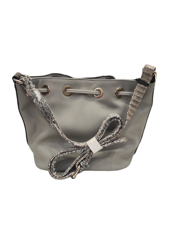 Damentasche Beutel Kunstleder Graue Farbe Animal Print Motiv Damentasche Beutel Kunstleder Graue Farbe Animal Print Motiv