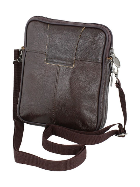 Annie Leder Herren Tasche Echtes Leder Braune Tsa.101.03.02.059 306 Sm