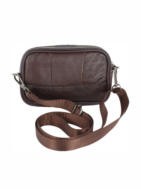 Τσαντακι Ανδρικο Ζωνης Κρεμαστο Annie Leather Καφε Tsa.101.03.04.014 6367