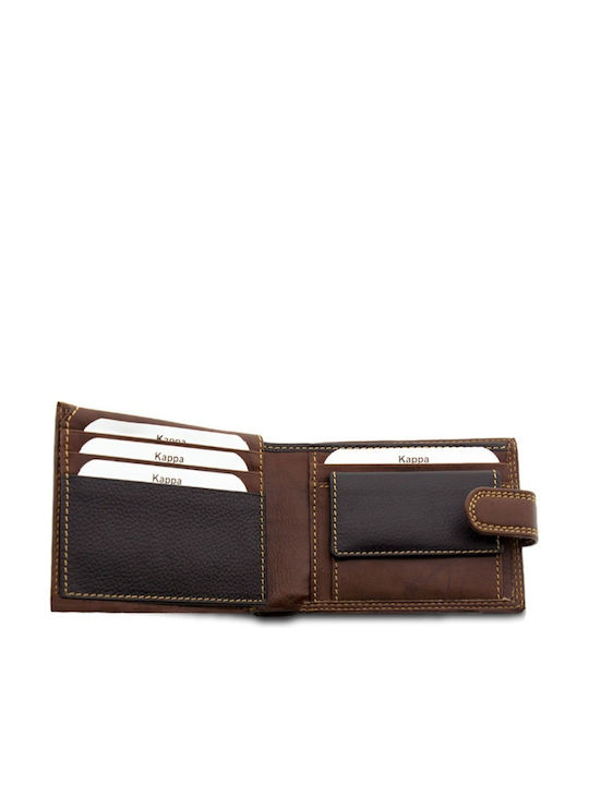 Herrenbrieftasche aus Leder Κάππα 1347l Braun