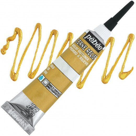 Pebeo Special Craft Paint Gold Gliederung for Wood, Porcelain and Glass 20ml
