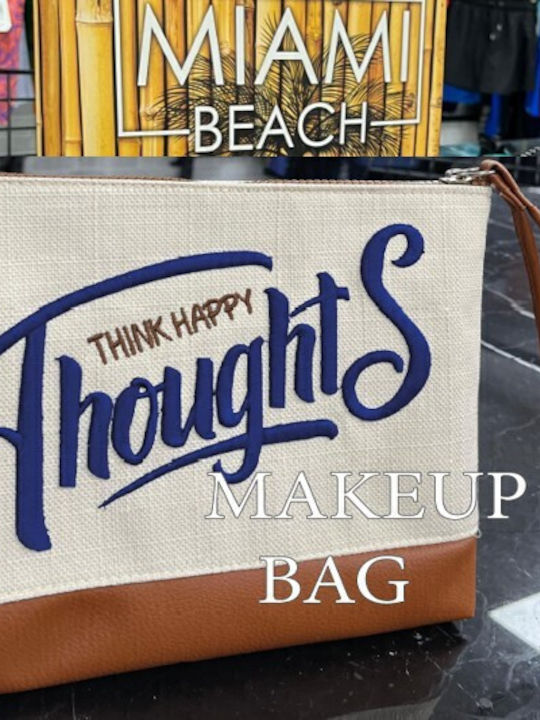 Miami Beach Νεσεσέρ Κέντημα “happy Thoughts” Miami Beach Νεσεσέρ Κέντημα “happy Thoughts”