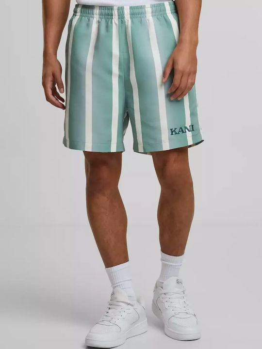 Men's Swimwear Shorts Green/white Striped