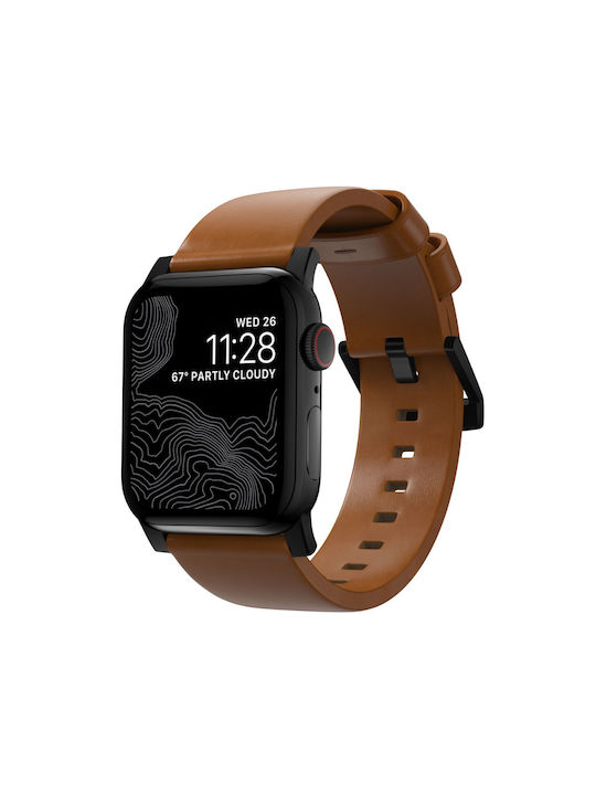 Nomad Modern Λουράκι Brown Black (Apple Watch 44/45/46mm/Ultra 49mm)